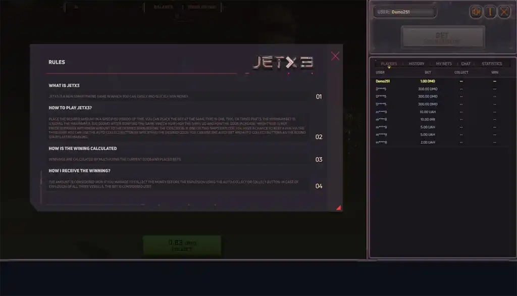 JetX3 Game